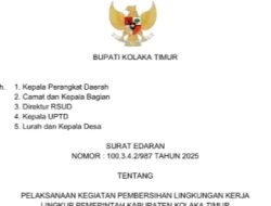 Pemerintah Koltim Galakkan Pembersihan Lingkungan Kantor Rutin Setiap Jumat